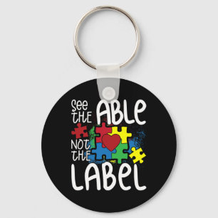Chaveiro Veja O Able Not The Label Autitic Quebra-cabeça Au