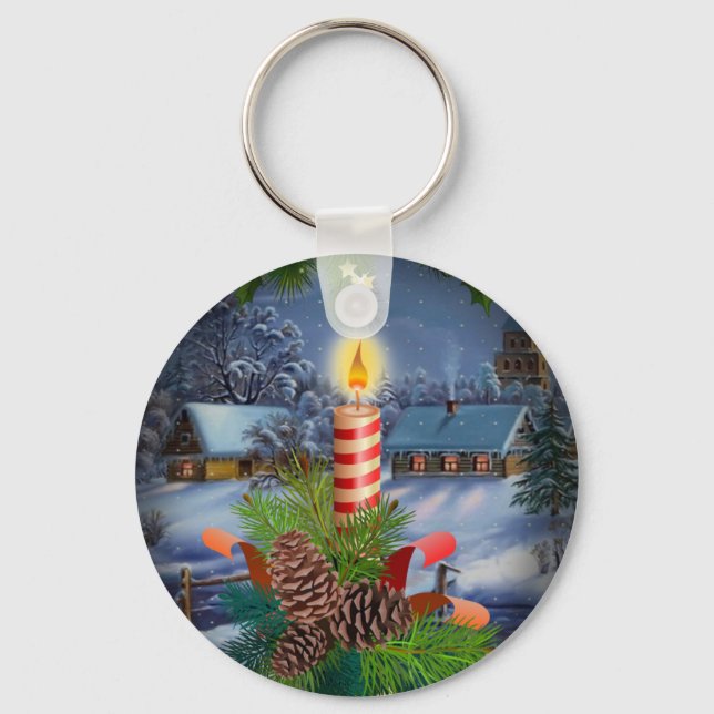 Chaveiro Vela de Natal (Frente)
