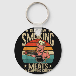 Chaveiro Velhas Linhas Fumando Refeições E Fapeando Cheeks 