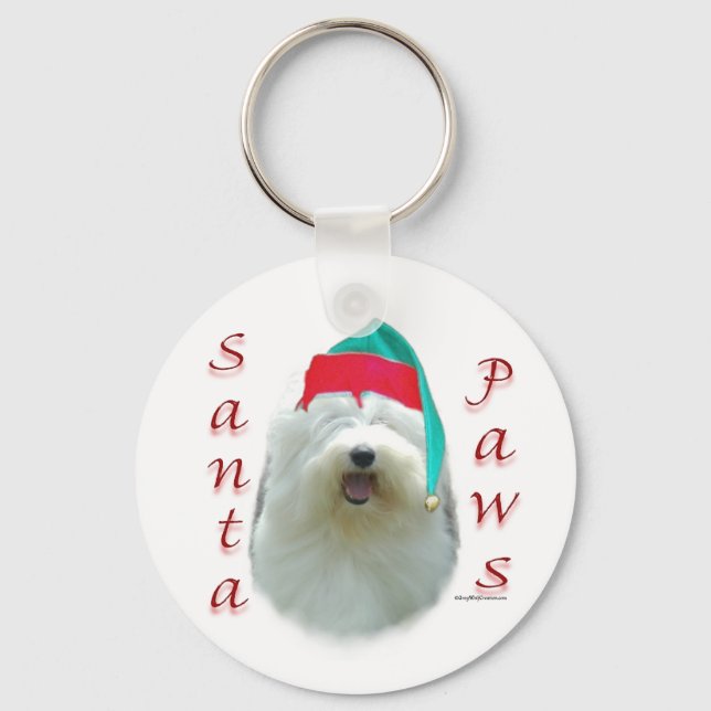Chaveiro Velhas Papais noeis de Sheepdog Inglês (Frente)