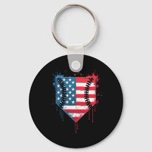 Chaveiro Venda de garotos Sorvete Patriótico americano F