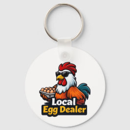 Chaveiro Vendedor local de ovos, gângster, galo.