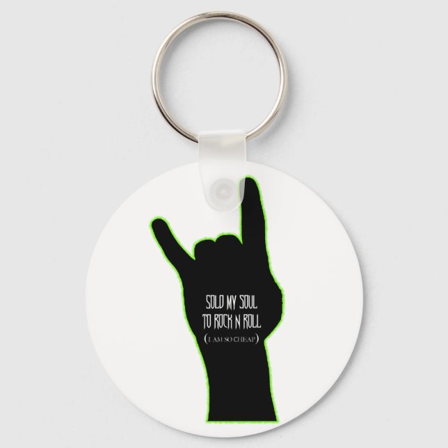Chaveiro Vendi Minha Alma Para Rock & Roll (Frente)