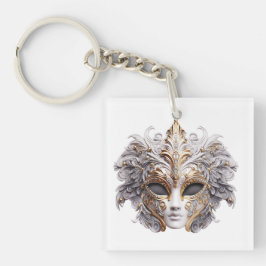 Chaveiro Venetian Intricately Decorated in Gray and Gold