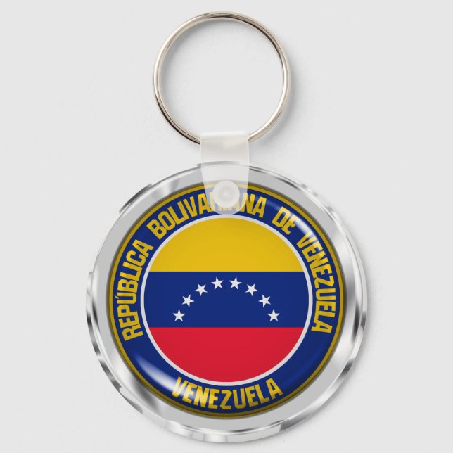 Chaveiro Venezuela Round Emblem (Frente)