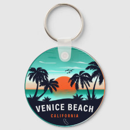 Chaveiro Venice Beach California Retro Sunset Souvenirs 80