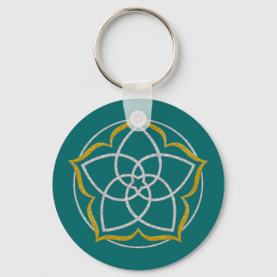Chaveiro VENUS FLOWER / Venusblume Lotus SILVER DOURADO