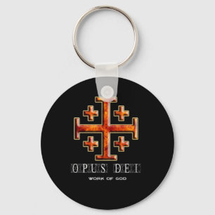 Chaveiro Ver 3 - Cruz de Jerusalem - opus Dei - parte