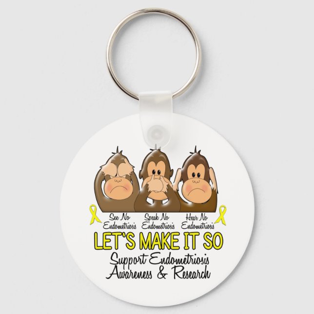Chaveiro Ver Fala Ouvir Sem Endometriose 2 (Frente)