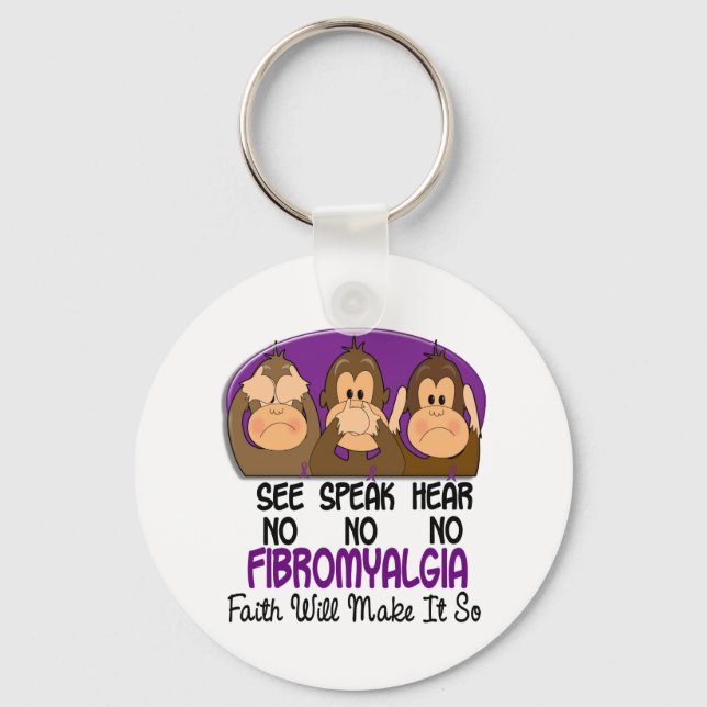 Chaveiro Ver Falar Ouvir Sem Fibromialgia 1 (Frente)
