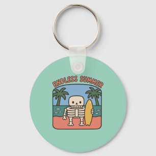 Chaveiro Verão Sem Fim de Surf Skeleton Retro Nostalgia de