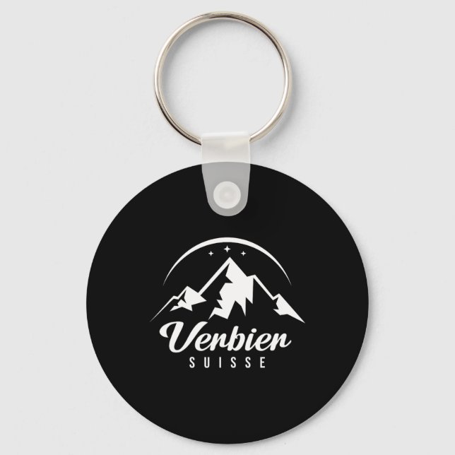 Chaveiro Verbier Suiça Ski Resort Ski Snowboard (Frente)