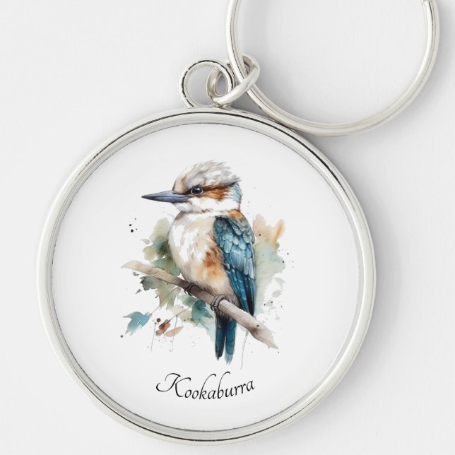 Chaveiro Verdadeiro Kookaburra Azul, personalizado (Frente)