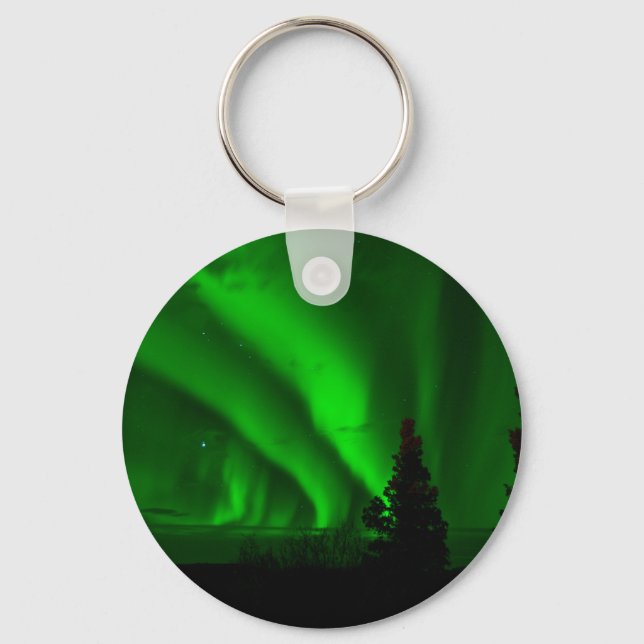 Chaveiro verde aurora-borealis (Frente)