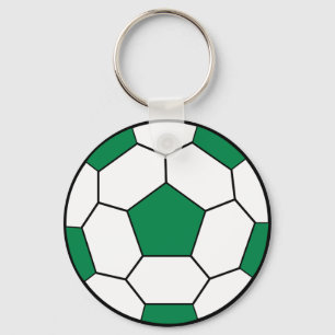 Chaveiro Verde da Bola de Futebol