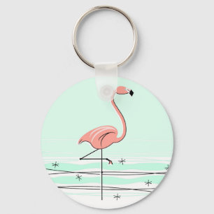 Chaveiro Verde da corrente chave do flamingo