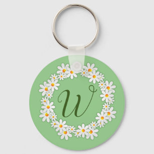 Chaveiro Verde Daisy Monograma com Disies