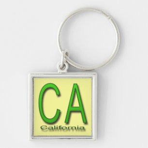 Chaveiro Verde de CA Califórnia