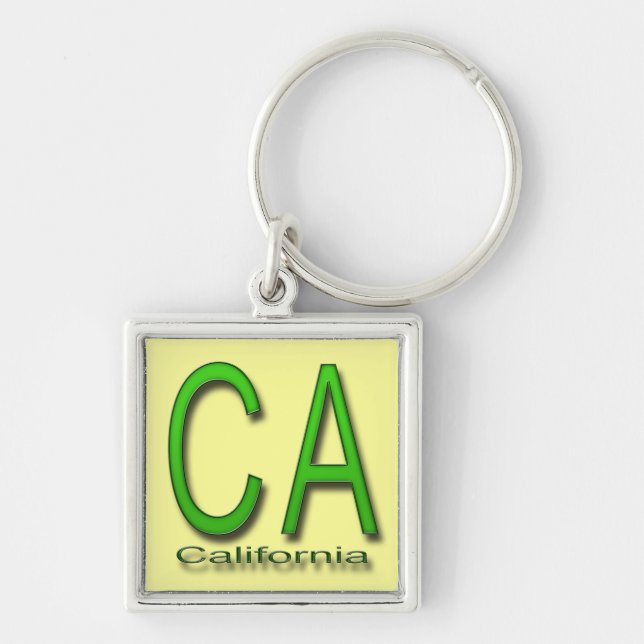 Chaveiro Verde de CA Califórnia (Frente)