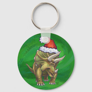 Chaveiro Verde de Natal do Tricerátops