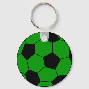 Chaveiro Verde e preto do futebol do futebol