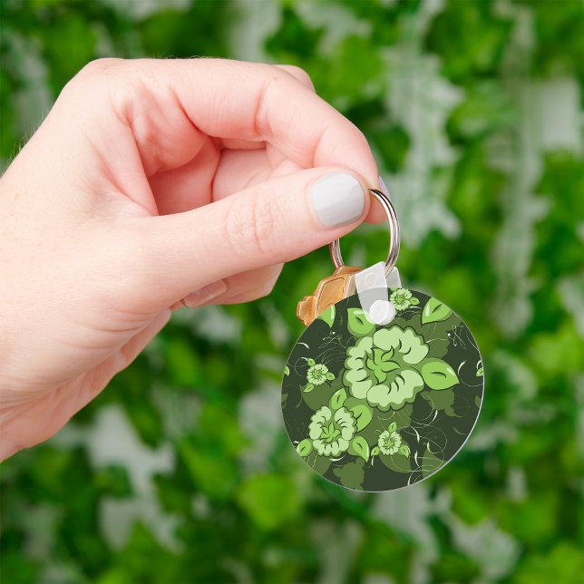 Chaveiro Verde Floral (Criador carregado)