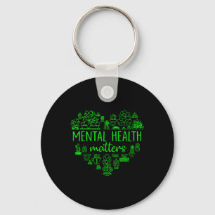 Chaveiro Verde Floral Wildflower Mental Health Awarts S