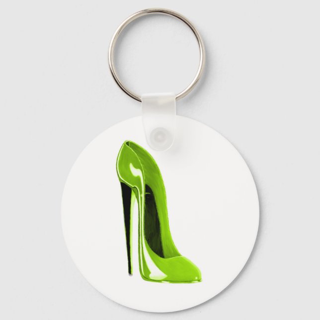 Chaveiro Verde limão Stiletto Calçado (Frente)