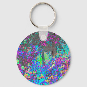 Chaveiro Verde limão Trippy e Jardim Roxo