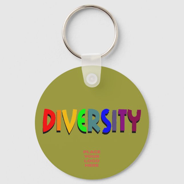 Chaveiro Verde Militar Personalizado da Diversidad (Frente)