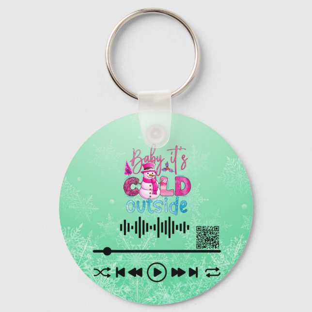 Chaveiro Verifique se há vídeo, frio fora (Frente)