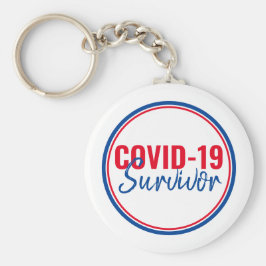 Chaveiro Vermelho Azul Pandêmico Coronavírus Covid- 19 Sobr