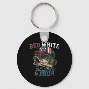 Chaveiro Vermelho Branco & Bruh América Peixe 4 De Julh