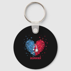 Chaveiro Vermelho Branco Azul Patriótico 911 Despachante Co