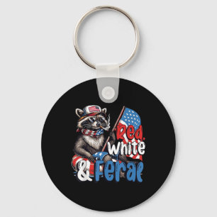 Chaveiro Vermelho Branco E Feral Patriótico 4 De Julho Dive