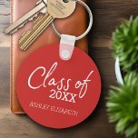 Chaveiro Vermelho - Classe ADD Festa de formatura ANUAL<br><div class="desc">Adicione qualquer ano a esta design. Isto pode ser usado para qualquer formando ou reunião - segundo grau,  faculdade,  escola de formando,  enfermagem,  escola de medicina ou mesmo escola de comércio.</div>