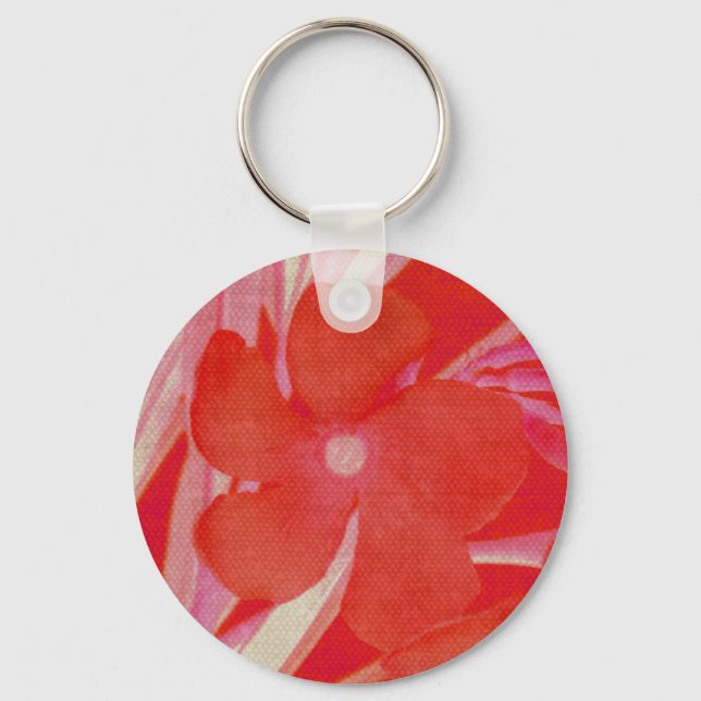 Chaveiro vermelho da flor (Frente)