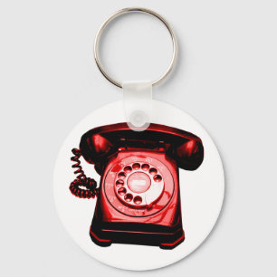 Chaveiro Vermelho da linha de apoio ao cliente