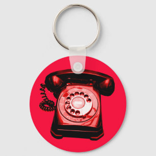 Chaveiro Vermelho da linha de apoio ao cliente