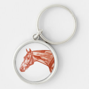 Chaveiro vermelho do cavalo do caçador do ocre