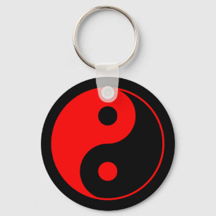 Chaveiro vermelho do símbolo de Yin Yang