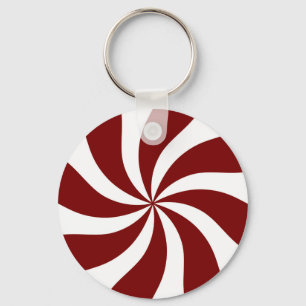 Chaveiro Vermelho e branco do redemoinho dos doces de
