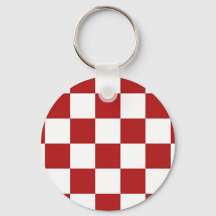 Chaveiro Vermelho e branco verificados