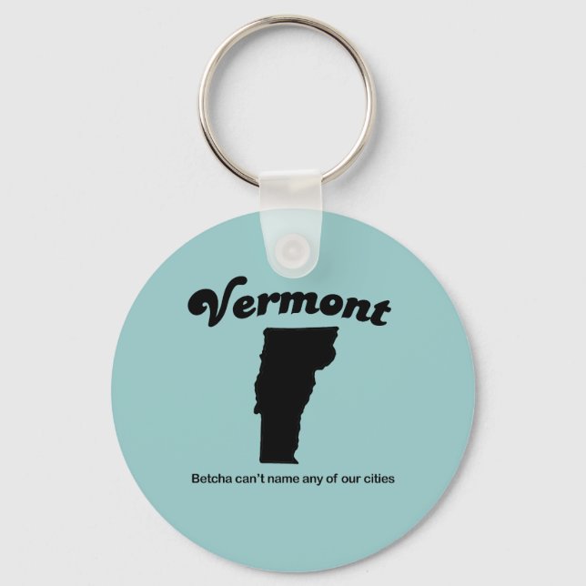 Chaveiro Vermont - Betcha não pode nomear nossas cidades (Frente)