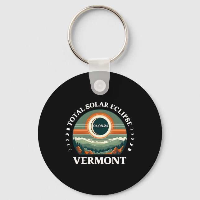 Chaveiro Vermont Eclipse 4.08.24 América Total Eclips Solar (Frente)