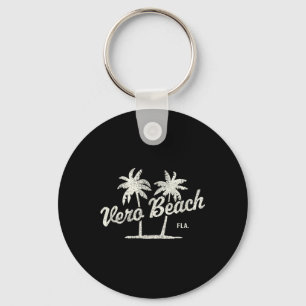 Chaveiro Vero Beach Florida Vintage 70s Palm Trees Graphic