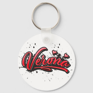 Chaveiro Verona red Heart Grafite Schlüsselanhänger