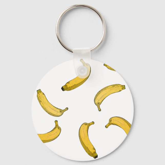 Chaveiro Versão do esboço do padrão da banana (Frente)