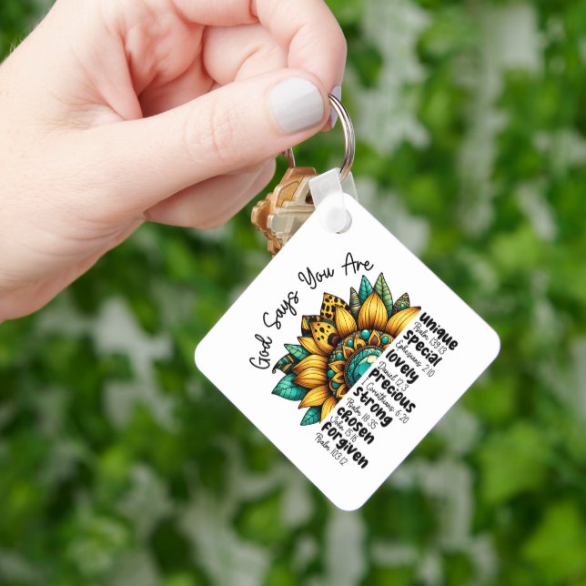 Chaveiro Versículo Bíblico Cristão Personalizado Perdoado (Mão)