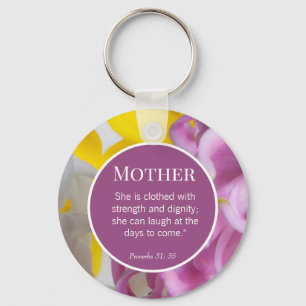 Chaveiro Versos de Bíblia de Dia Mãe Personalizados